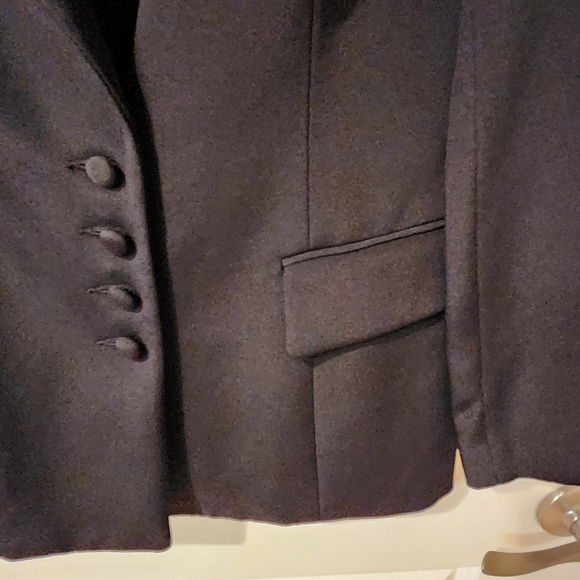 TC Laughlin silk black blazer jacket size 8, made in USA - Picture 7 of 11